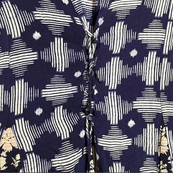 Anthropologie Dress Women’s Sz Small Maeve Indiga Patchwork Boho Corset Tassel - Picture 9 of 12